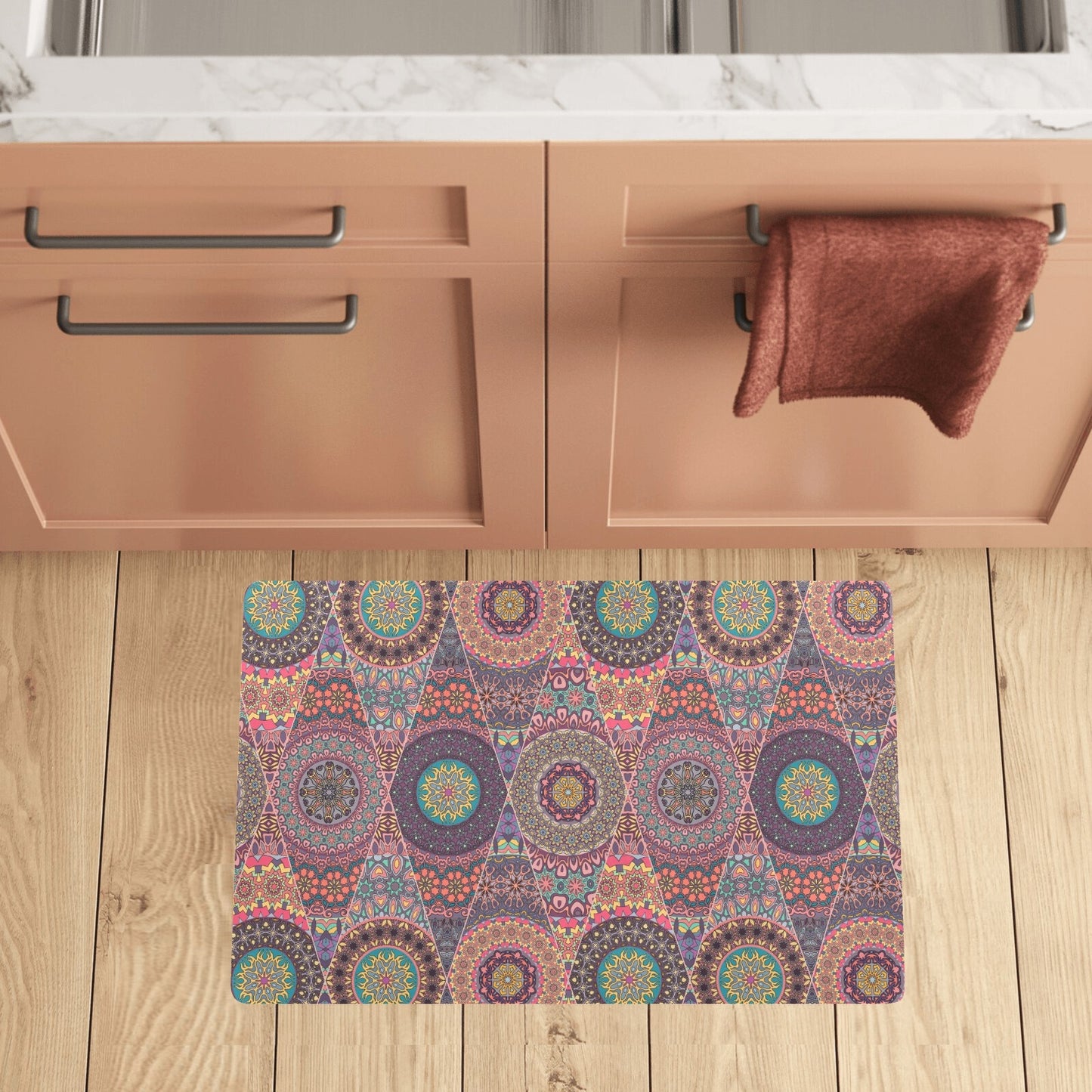 Bohemian Pattern Print Design 07 Kitchen Mat