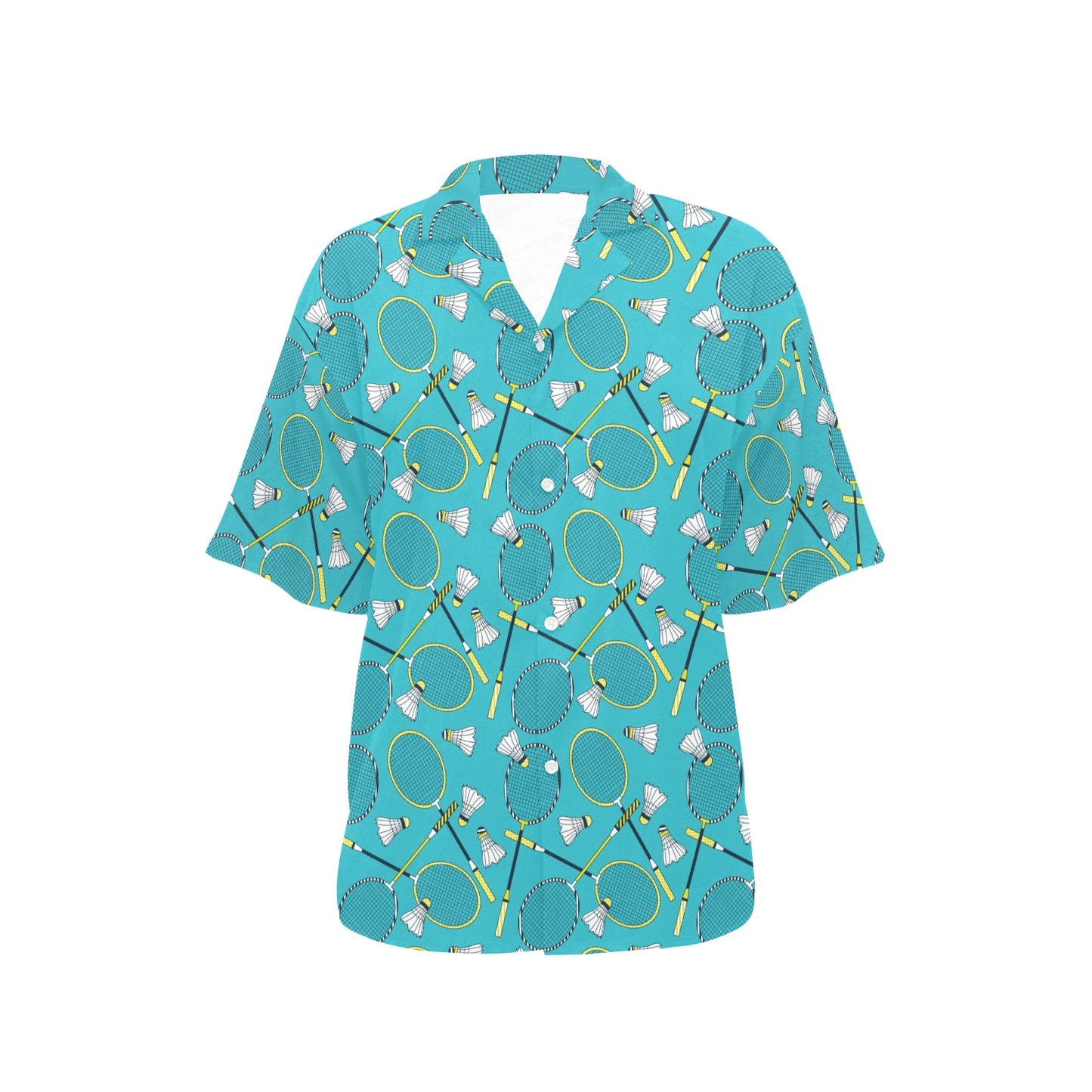 Badminton Pattern Print Design 06 Women's Hawaiian Shirt