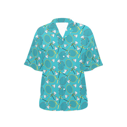 Badminton Pattern Print Design 06 Women's Hawaiian Shirt