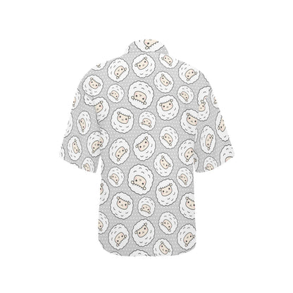 Sheep Print Design LKS401 Women's Hawaiian Shirt