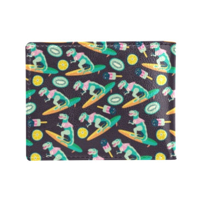 Surfboard T Rex Print Design LKS301 Men's ID Card Wallet