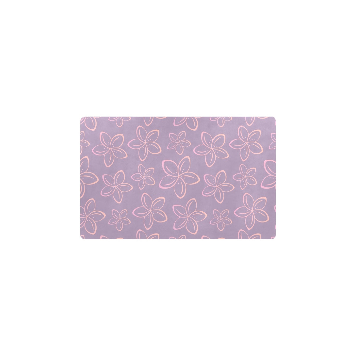Plumeria Pattern Print Design A01 Kitchen Mat