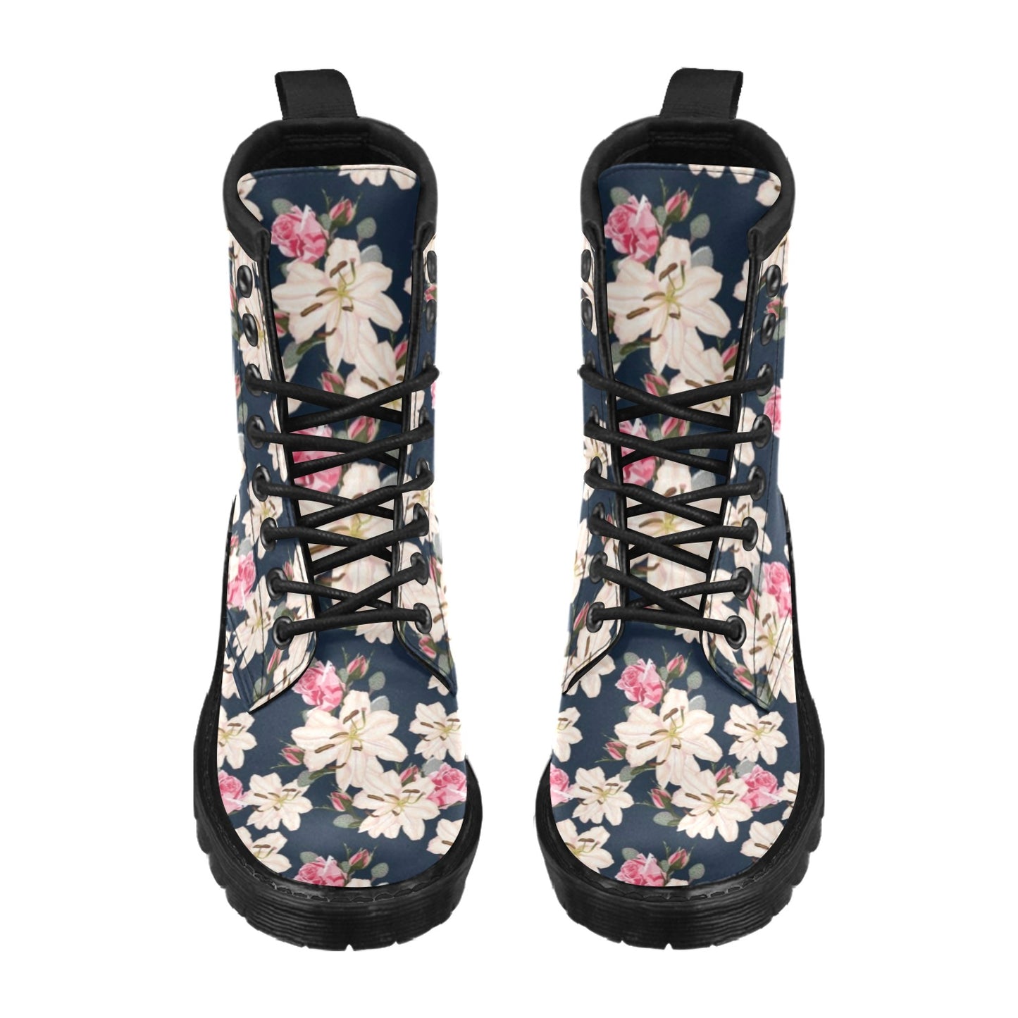 Lily Pattern Print Design LY04 Women's Boots
