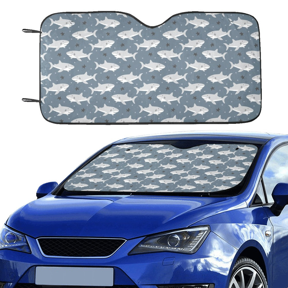 Shark Print Design LKS305 Car front Windshield Sun Shade