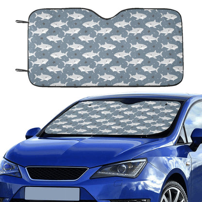 Shark Print Design LKS305 Car front Windshield Sun Shade
