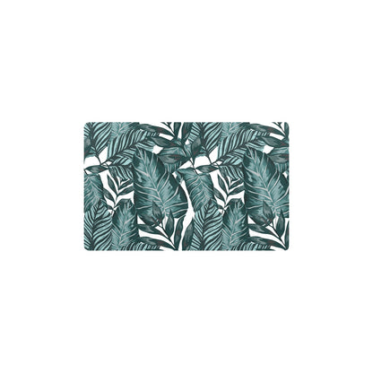 Tropical Palm Leaves Pattern Kitchen Mat