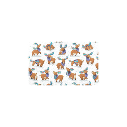 Moose Cute Pattern Print Design 01 Kitchen Mat