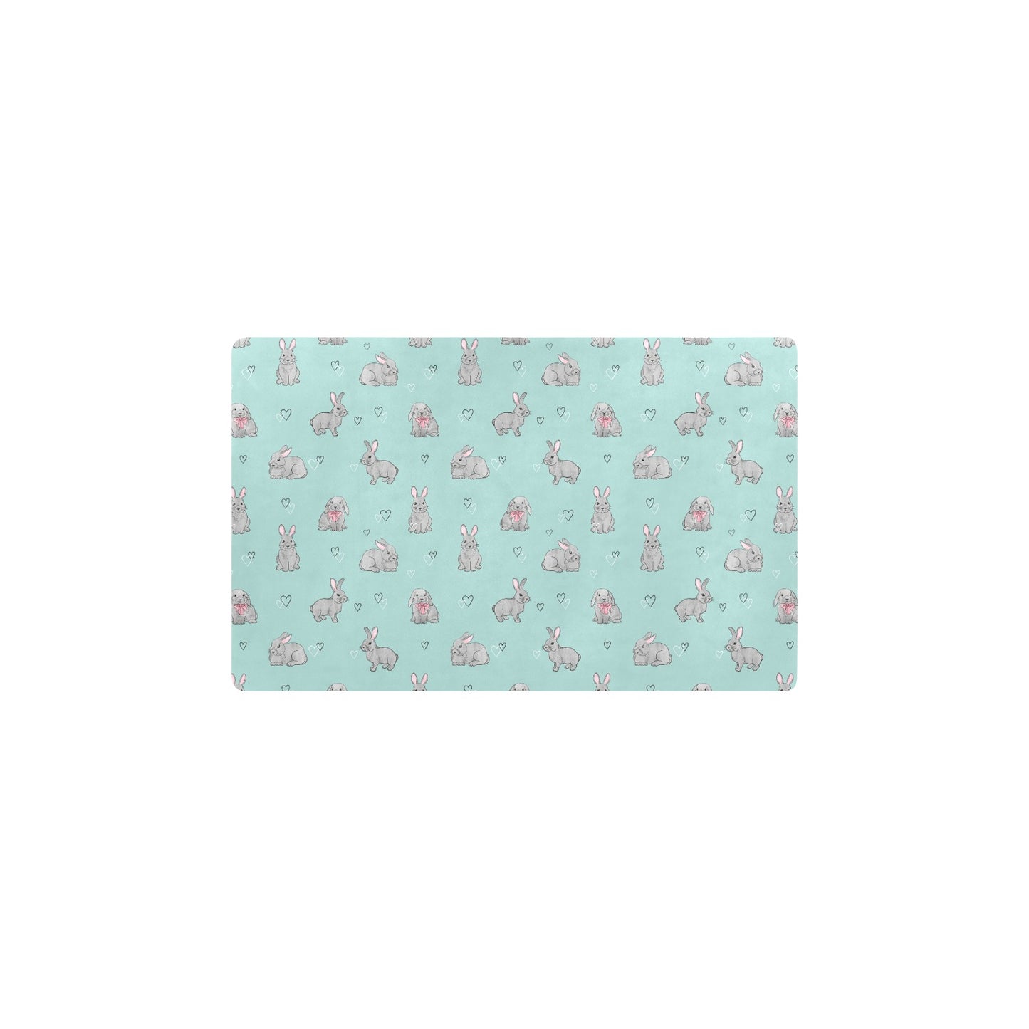 Bunny Pattern Print Design 02 Kitchen Mat