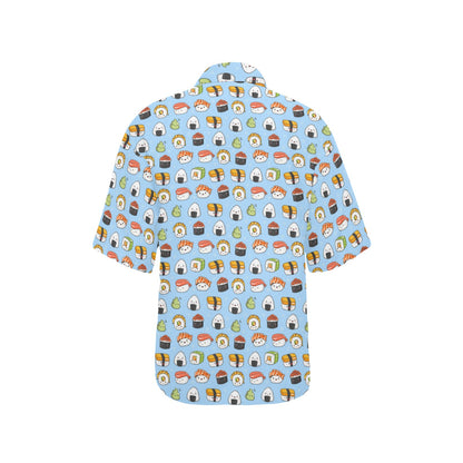 Sushi Cartoon Design Women's Hawaiian Shirt