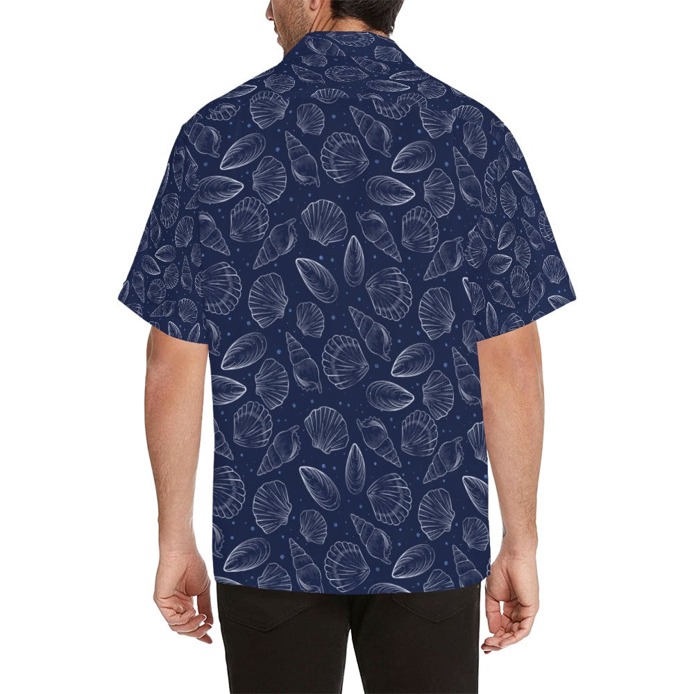 Seashell Print Design LKS3011 Men's Hawaiian Shirt