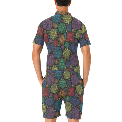 Chakra Mandala Print Pattern Men's Romper