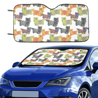 Skye Terriers Print Design LKS301 Car front Windshield Sun Shade