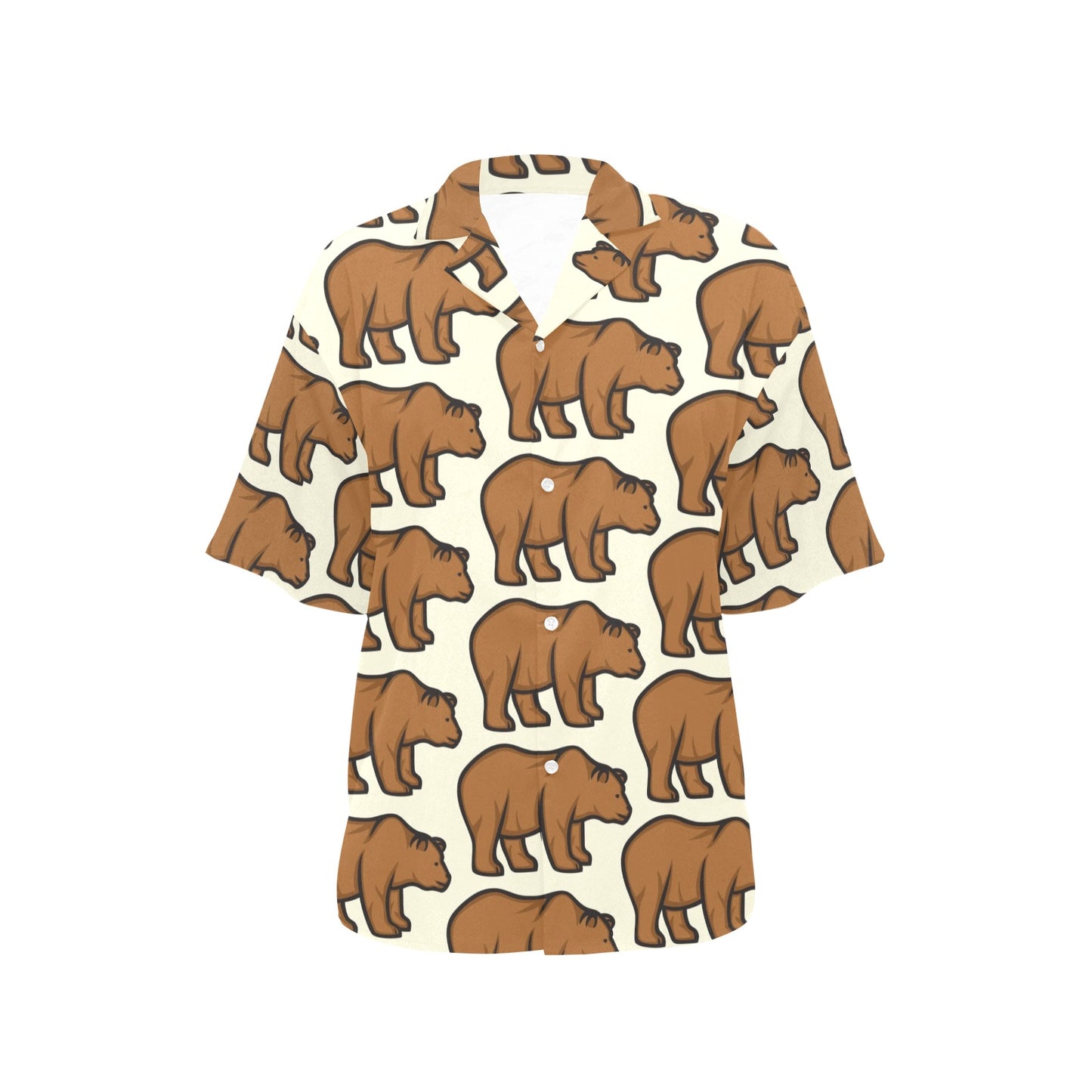 Bear Pattern Print Design BE05 Women's Hawaiian Shirt