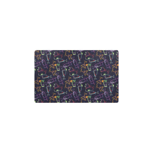Cocktail Pattern Print Design 04 Kitchen Mat