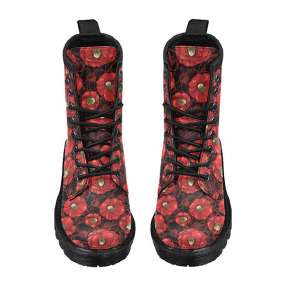 Camellia Pattern Print Design CM06 Women's Boots