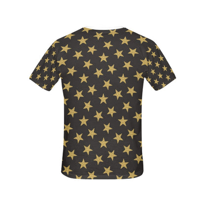 Star Gold Print Design LKS302 Women's  T-shirt