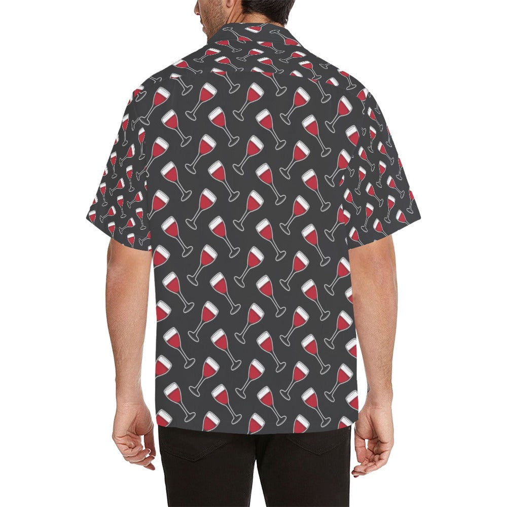 Wine Print Design LKS308 Men's Hawaiian Shirt