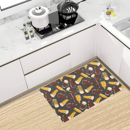 Beer Pattern Print Design 03 Kitchen Mat