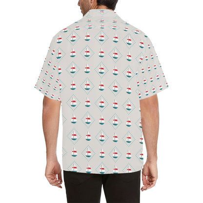 Sailboat Print Design LKS301 Men's Hawaiian Shirt