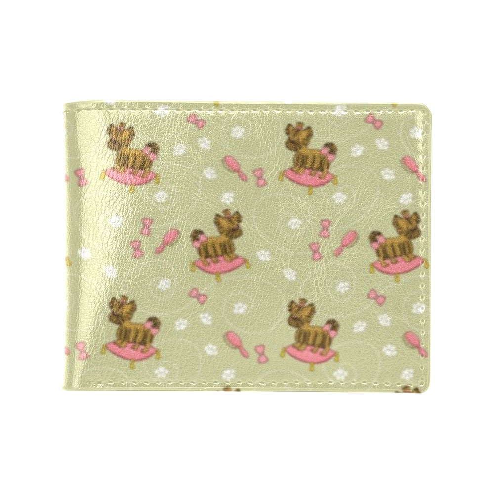 Yorkshire Cute Terriers Print Design LKS301 Men's ID Card Wallet