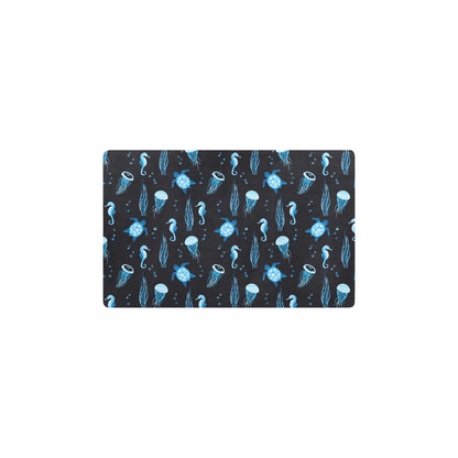 Sea Turtle Jelly Fish Sea Horse Print Design LKS3014 Kitchen Mat