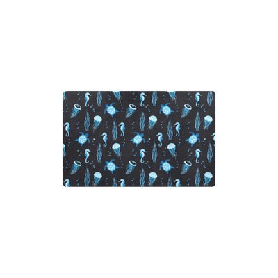 Sea Turtle Jelly Fish Sea Horse Print Design LKS3014 Kitchen Mat