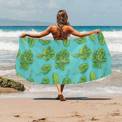 Spinach Print Design LKS301 Beach Towel 32" x 71"