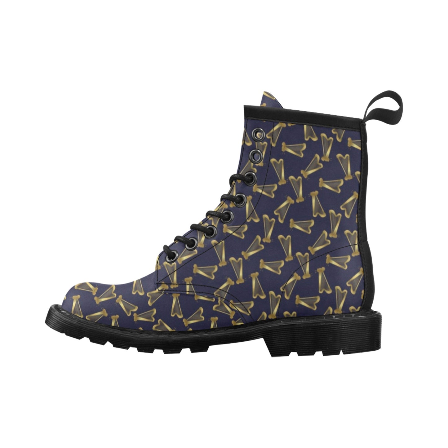 Harp Print Design LKS401 Women's Boots