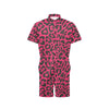 Cheetah Pink Print Pattern Men's Romper