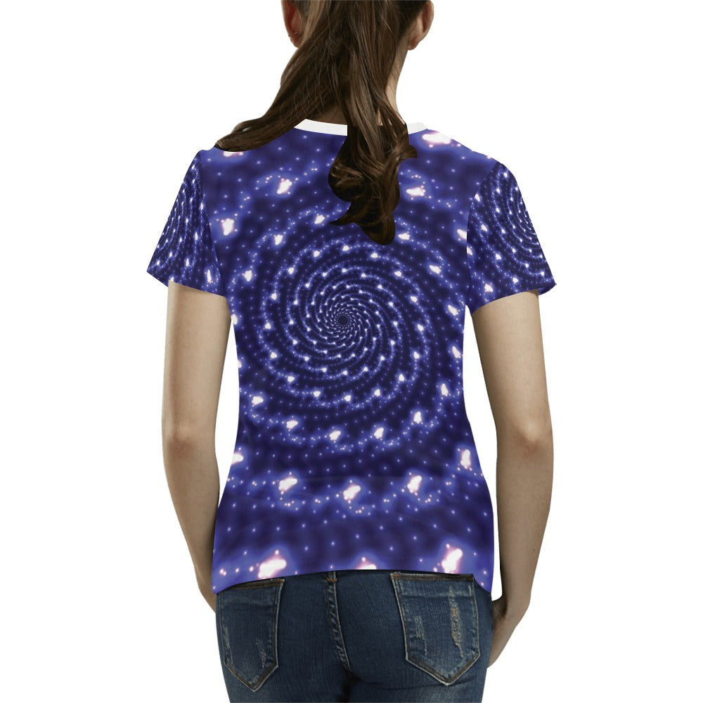 Vortex Print Design LKS305 Women's  T-shirt
