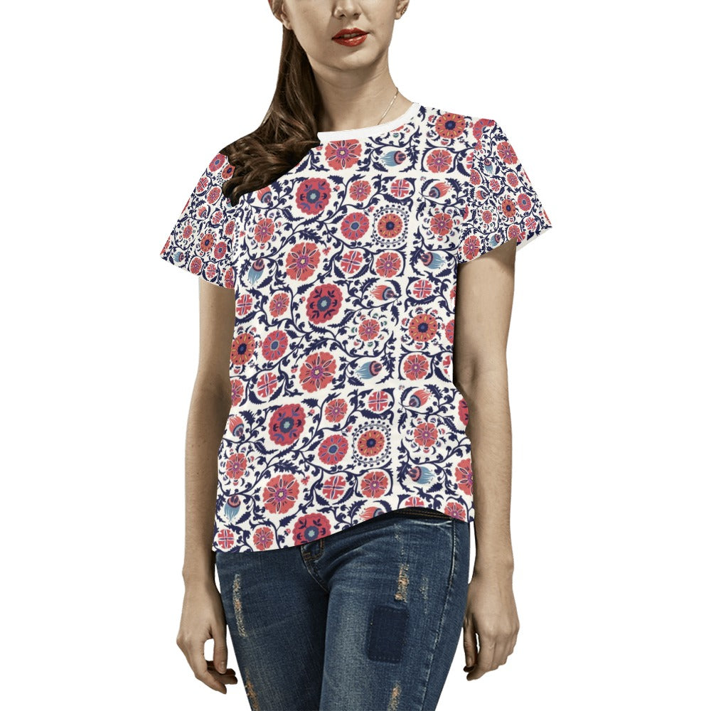 Suzani Print Design LKS304 Women's  T-shirt