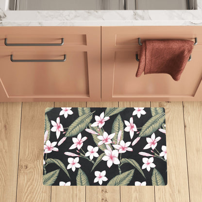 Plumeria Pattern Print Design PM021 Kitchen Mat