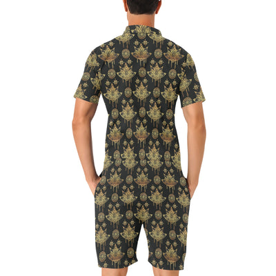 lotus Boho Pattern Print Design LO03 Men's Romper