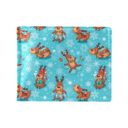 Reindeer Print Design LKS402 Men's ID Card Wallet