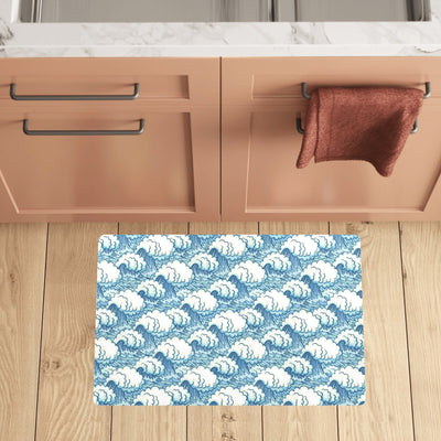 Wave Japan Style Print Design LKS304 Kitchen Mat