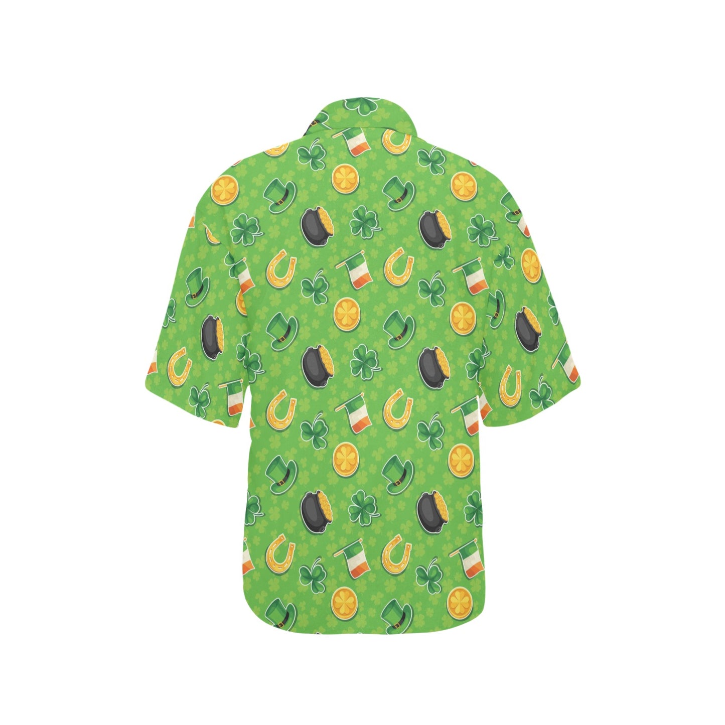 Shamrock Saint Patrick's Day Print Design LKS302 Women's Hawaiian Shirt