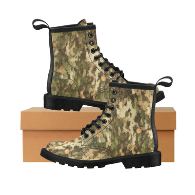 Camo Realistic Tree Texture Print Women's Boots