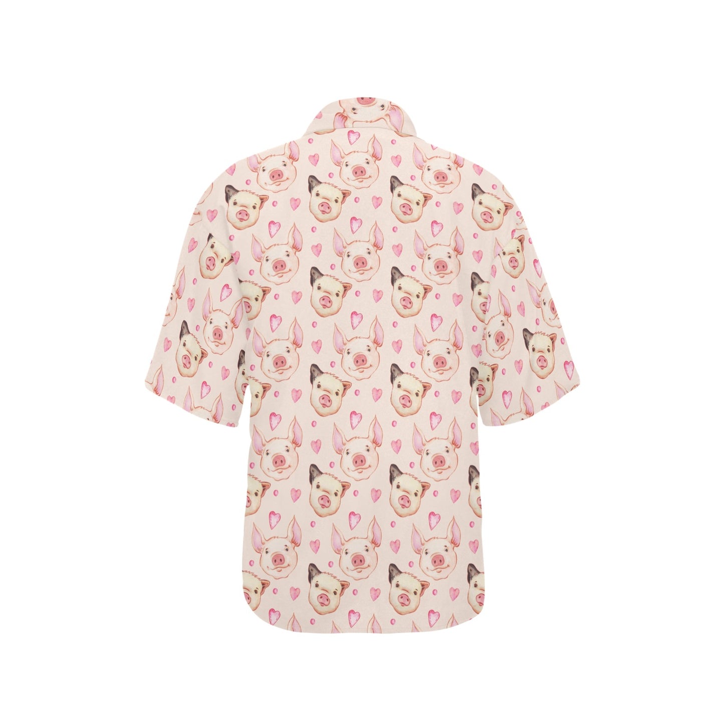 Pig Print Design LKS406 Women's Hawaiian Shirt