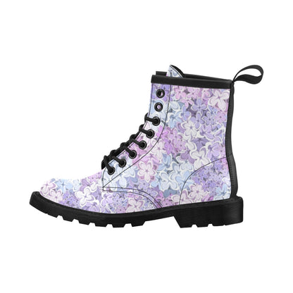 Lilac Pattern Print Design LI01 Women's Boots