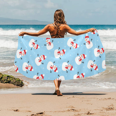 Snowman Print Design LKS305 Beach Towel 32" x 71"