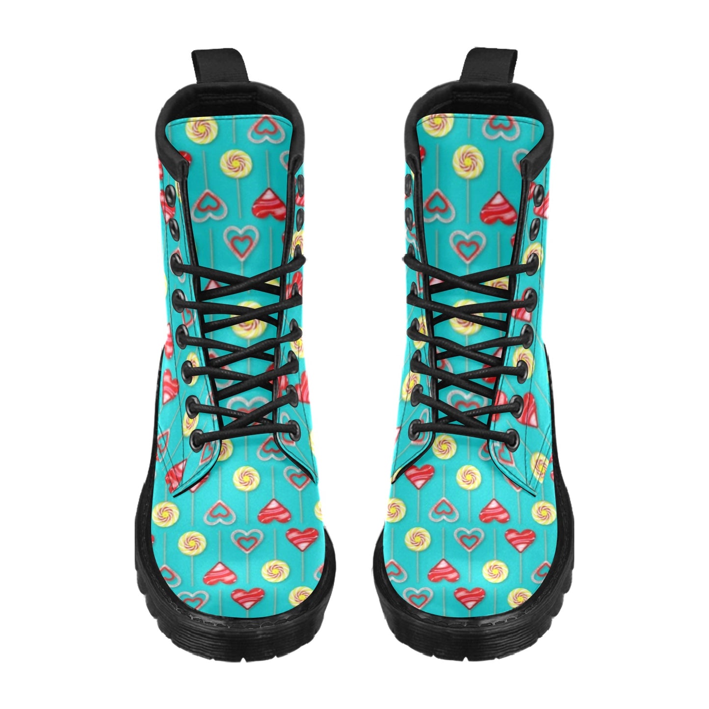 Lollipop Pattern Print Design LL06 Women's Boots