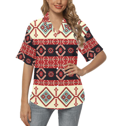 Navajo Pattern Print Design A05 Women's Hawaiian Shirt