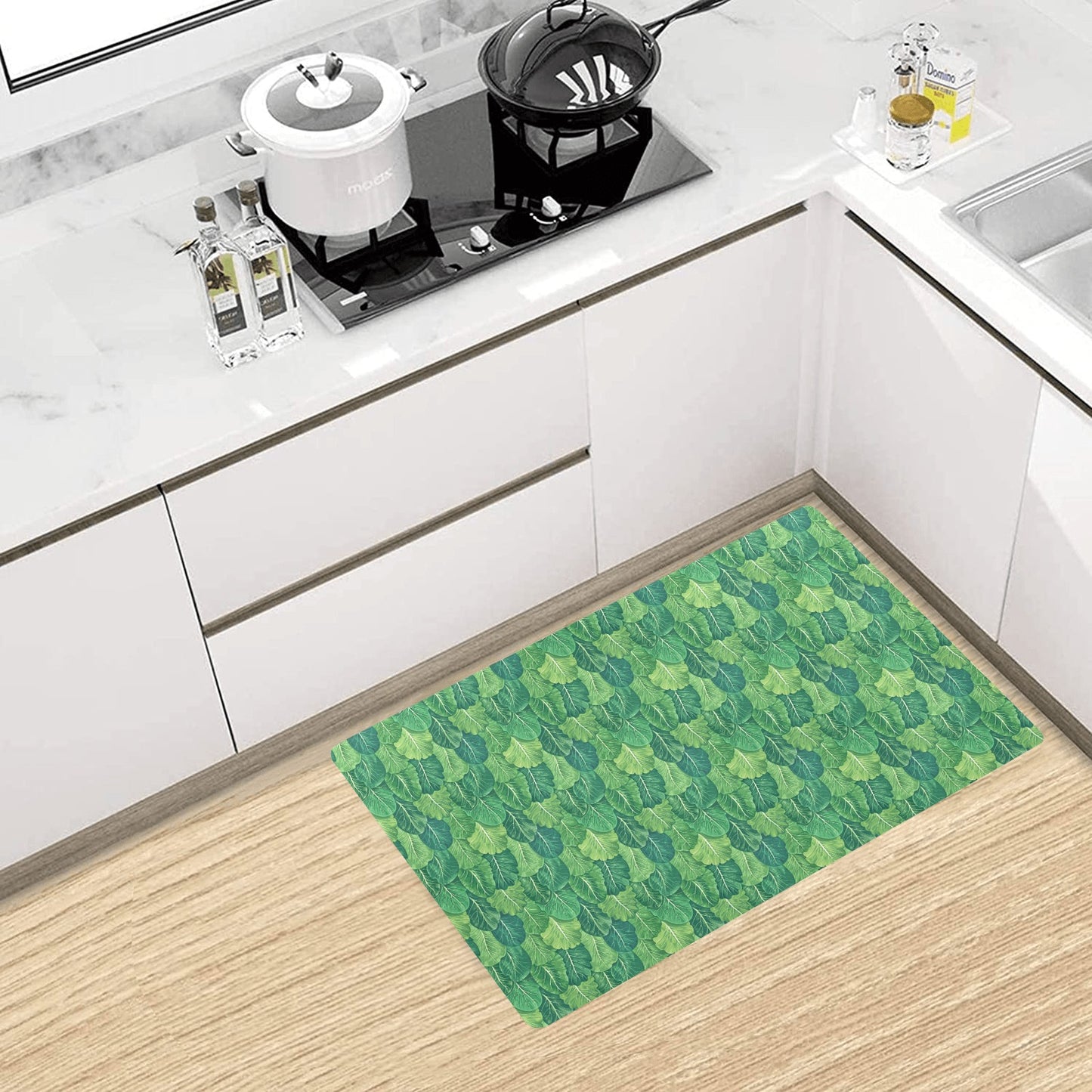 Cabbage Pattern Print Design 02 Kitchen Mat
