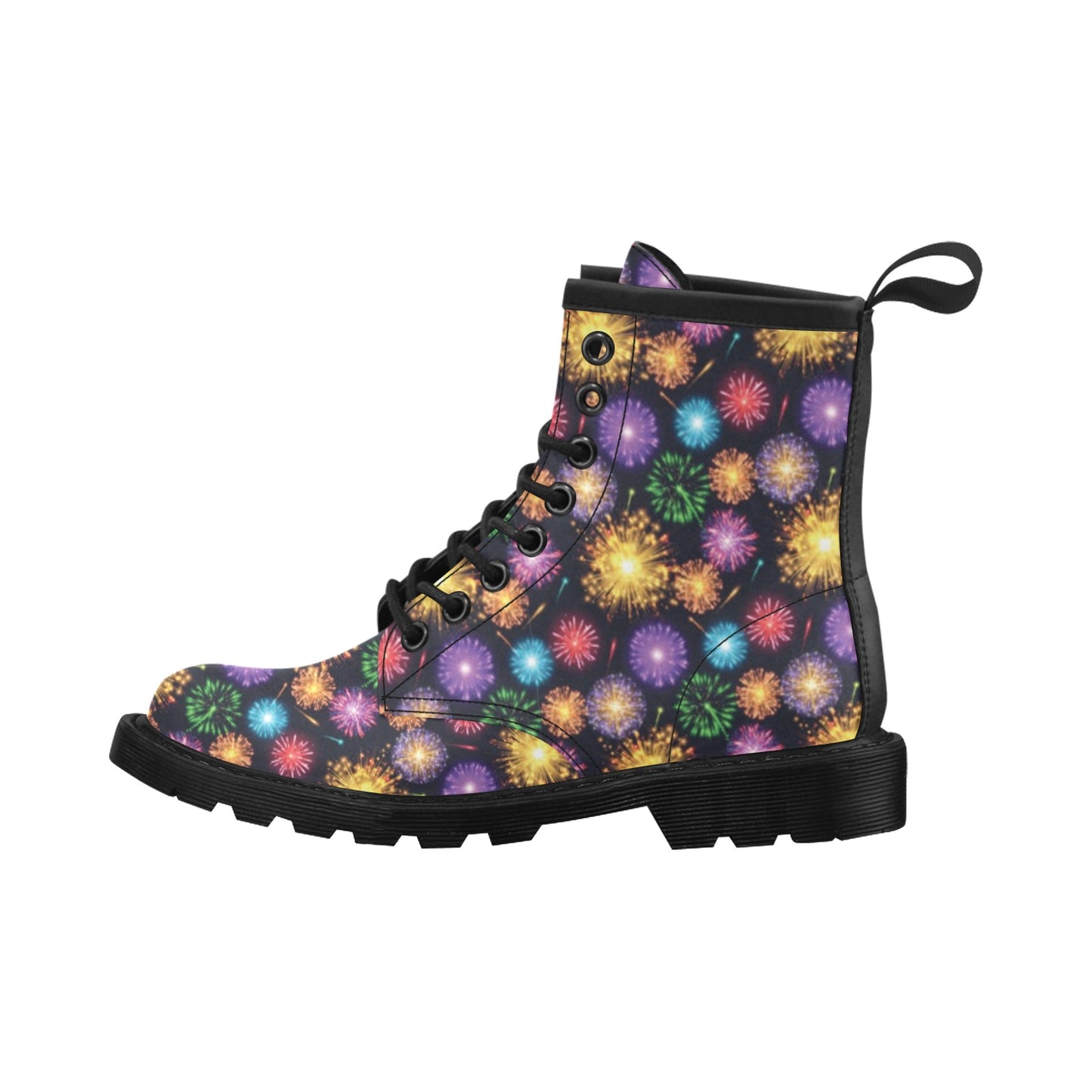 Firework Print Design LKS305 Women's Boots