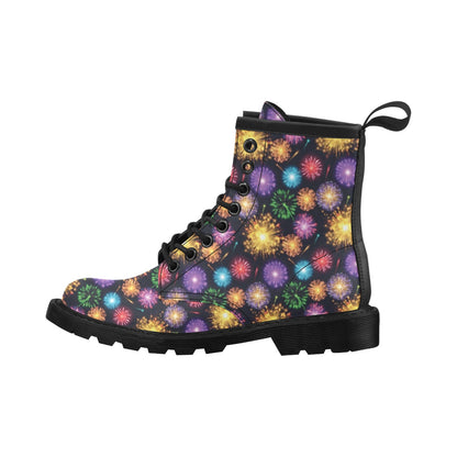 Firework Print Design LKS305 Women's Boots