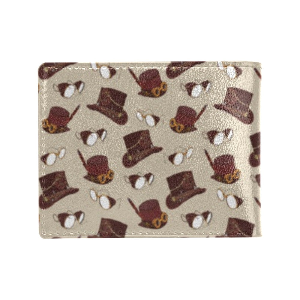 Steampunk Hat Print Design LKS301 Men's ID Card Wallet