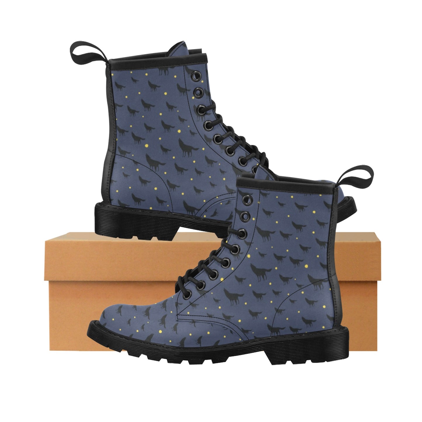 Wolf Print Design LKS301 Women's Boots
