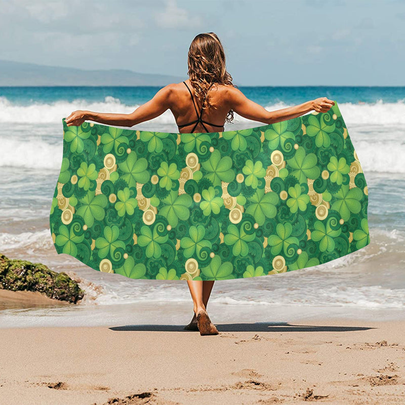 Shamrock Print Design LKS301 Beach Towel 32" x 71"