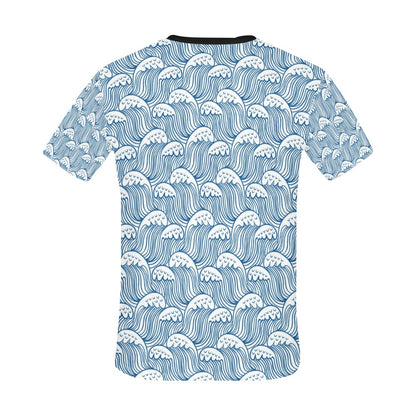 Wave Print Design LKS306 Men's All Over Print T-shirt