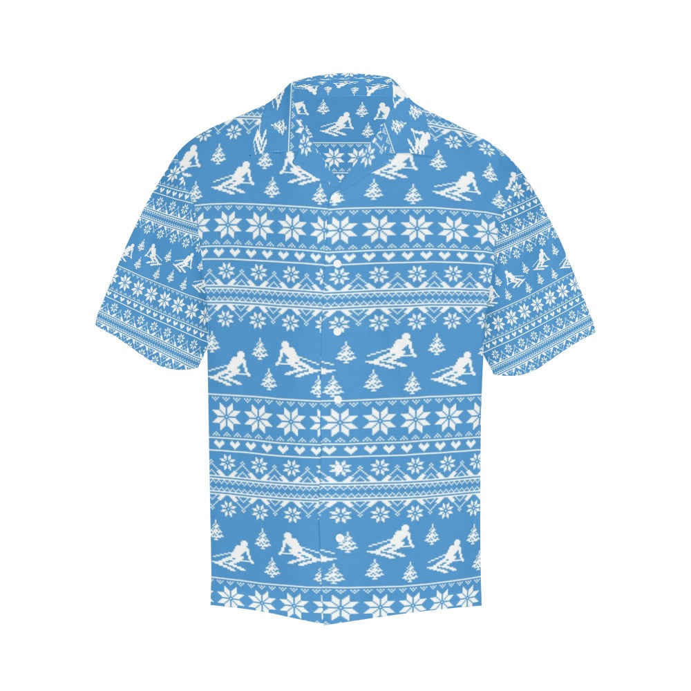 Ski Knit Pattern Print Design LKS302 Men's Hawaiian Shirt